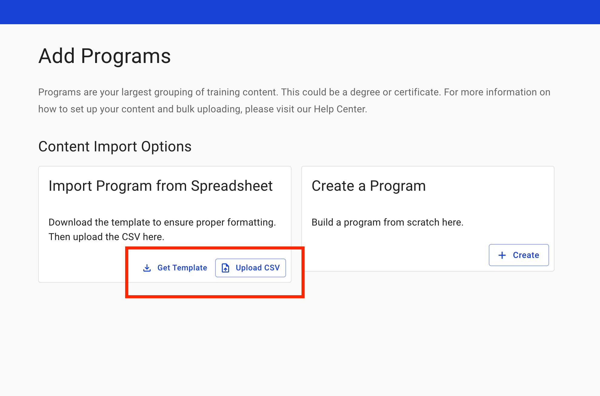 Create Program Content – Craft Education Help Center